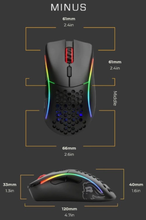 Myszka bezprzewodowa Glorious MODEL D- WIRELESS BLACK sensor optyczny