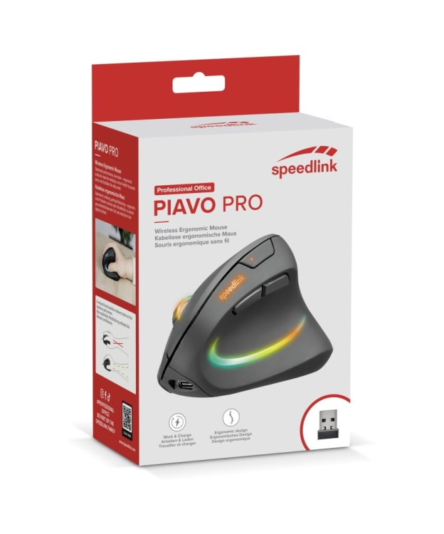 Bezprzewodowa mysz pionowa SpeedLink PIAVO PRO
