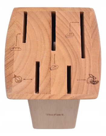 Noże ze stali nierdzewnej 5 el. Comfort TEFAL w bloku komplet zestaw