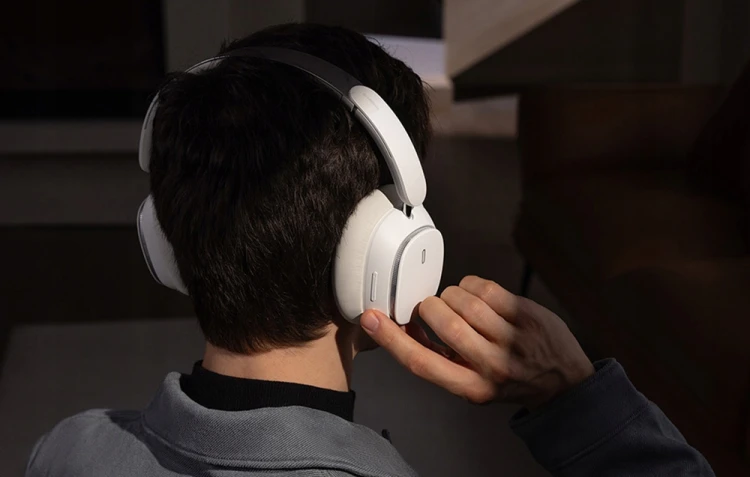 Słuchawki bezprzewodowe nauszne Baseus Bowie H1 Pro Bluetooth białe