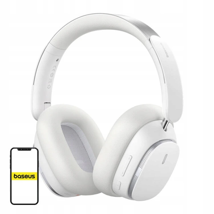 Słuchawki bezprzewodowe nauszne Baseus Bowie H1 Pro Bluetooth białe