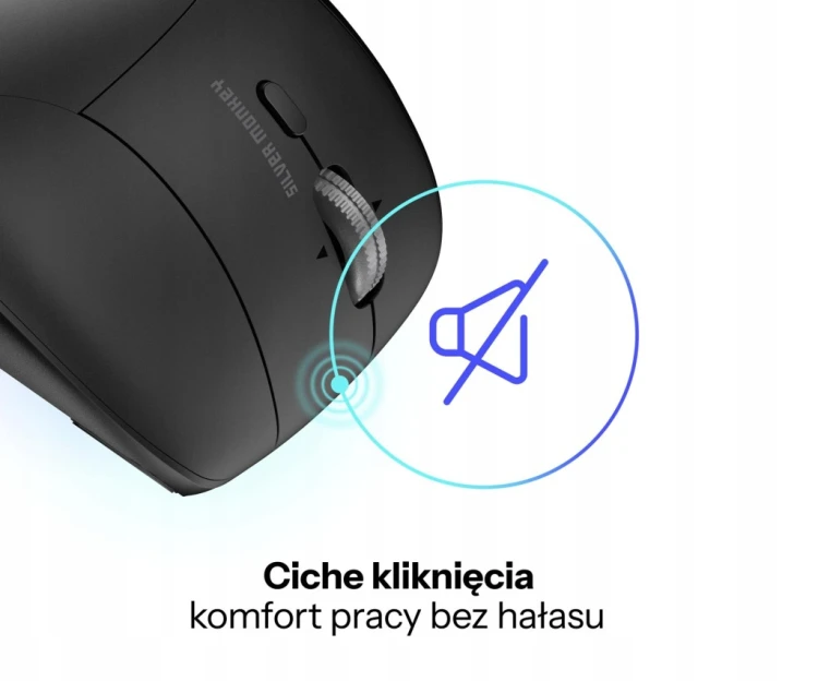 Myszka bezprzewodowa Silver Monkey X Mysz optyczna Ergonomic Plus