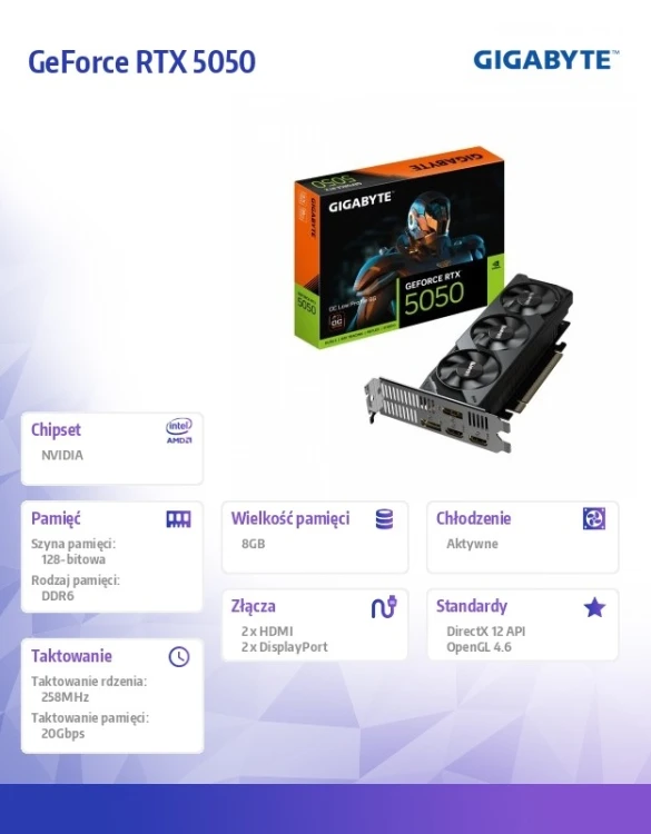 Karta graficzna Gigabyte GeForce RTX 5050 OC 8 GB