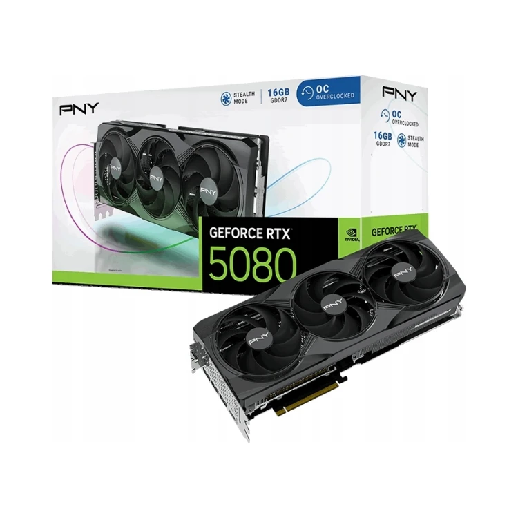 Karta graficzna PNY GeForce RTX 5080 Overclocked Triple Fan 16GB GDDR7