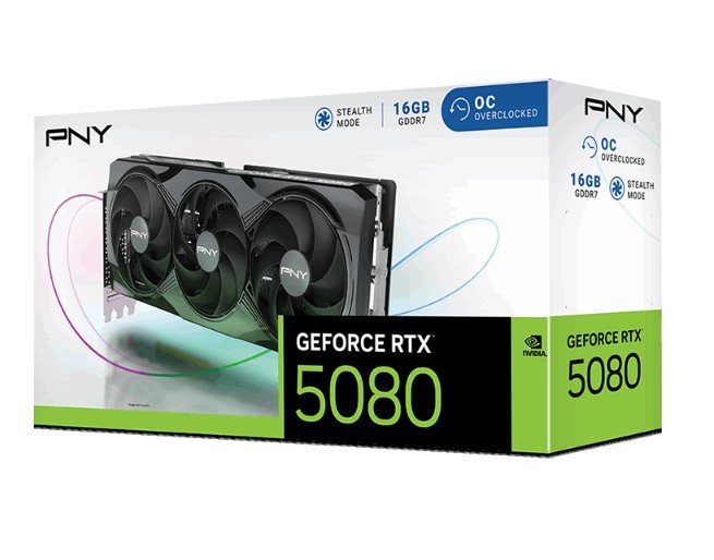 Karta graficzna PNY GeForce RTX 5080 Overclocked Triple Fan 16GB GDDR7