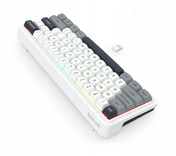 Klawiatura mechaniczna Redragon Draconic V2 K730WGP-RGB-PRO Biało-Szara
