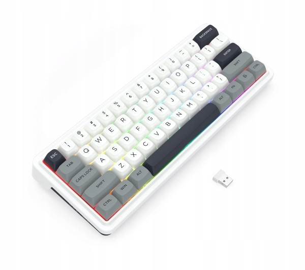 Klawiatura mechaniczna Redragon Draconic V2 K730WGP-RGB-PRO Biało-Szara