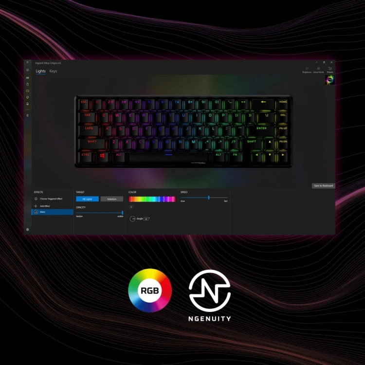 Klawiatura mechaniczna HyperX Alloy Origins 65 Red Switch Czarna