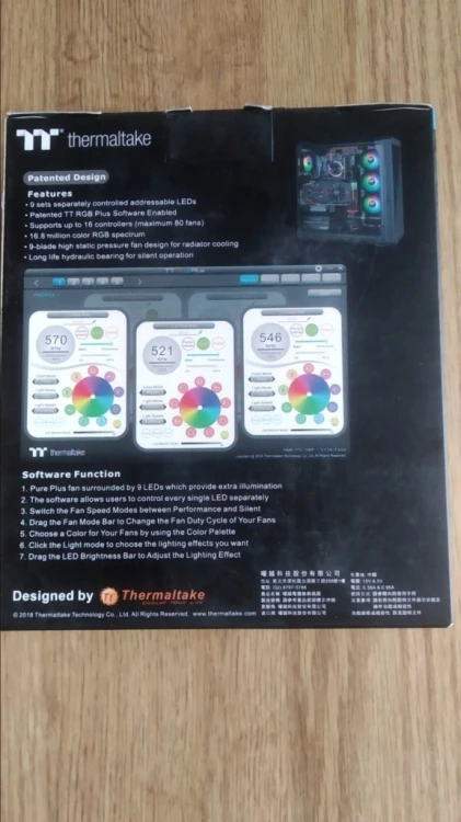 OUTLET Wentylator Thermaltake Pure Plus RGB 3 pack 120 mm