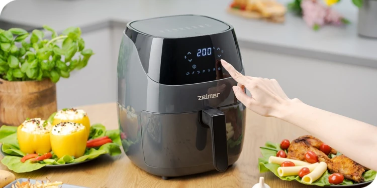 OUTLET Frytkownica beztłuszczowa Zelmer ZAF5502G 1500 W 5 l
