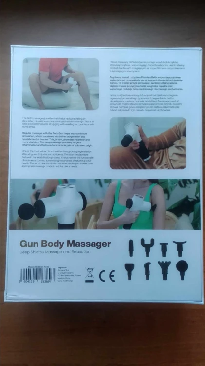 OUTLET Masażer ręczny Gun MEDIVON Gun Relix + Pokrowiec 9w1