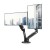 OUTLET Uchwyt biurkowy gazowy do 2 monitorów LED/LCD 13-27'' L-16GD