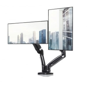 OUTLET Uchwyt biurkowy gazowy do 2 monitorów LED/LCD 13-27'' L-16GD