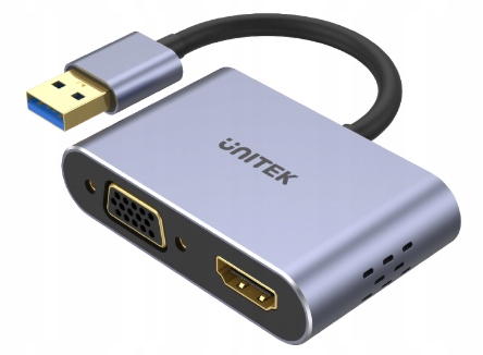 OUTLET Unitek V1304A Adapter USB-A na HDMI + VGA FullHD