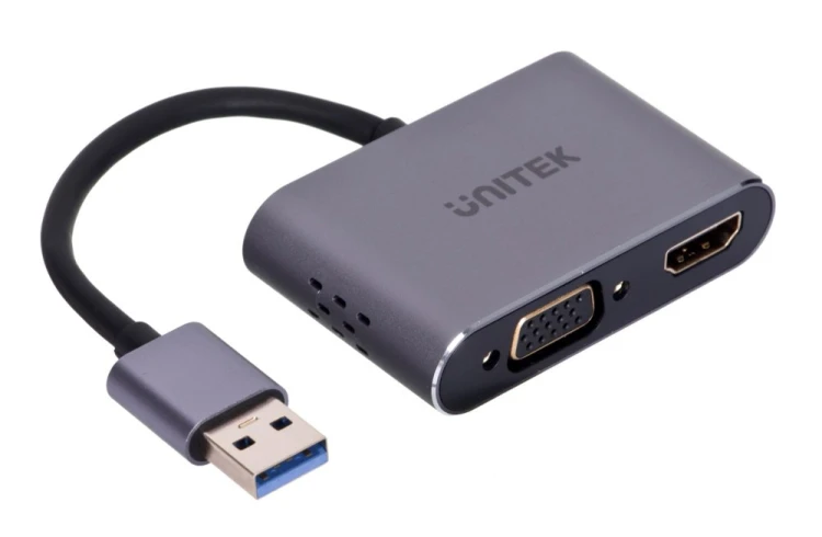 OUTLET Unitek V1304A Adapter USB-A na HDMI + VGA FullHD