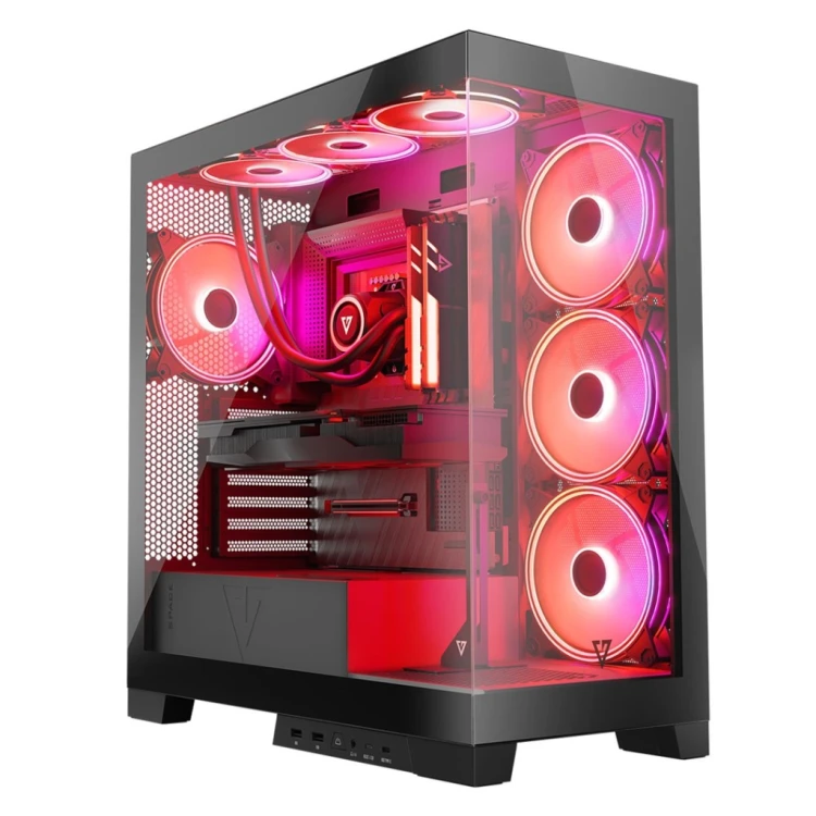 Obudowa komputerowa Modecom Volcano Space Apex ARGB ATX MIDI 4x140mm Czarna