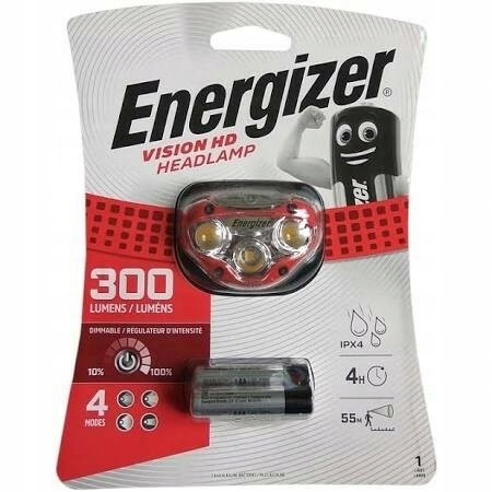 Latarka czołowa Energizer Vision HD czerwona 300 lm