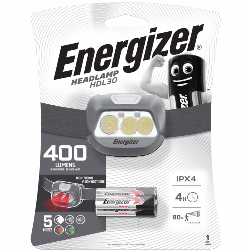 Latarka Czołowa ENERGIZER Headlamp HDL30 3*AAA 400Lumens