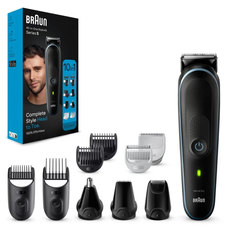 Trymer akumulatorowy BRAUN MGK5445 Czarny