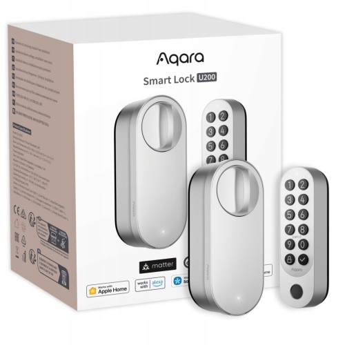 Inteligentny zamek do drzwi Aqara Smart Lock U200 Srebny HomeKit Thread NFC