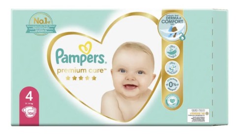 Pieluszki Pampers Premium Care rozmiar 4 9-14kg 312 szt.