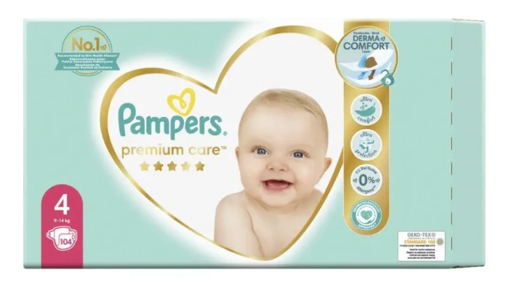 Pieluszki Pampers Premium Care rozmiar 4 9-14kg 312 szt.