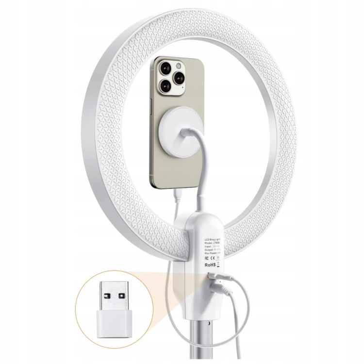 Lampa pierścieniowa RING LED do zdjęć filmów selfie makijażu ULANZI LT030