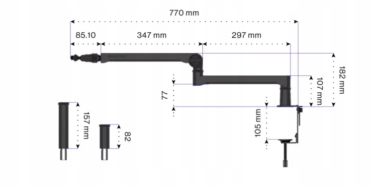 Statyw ramię biurkowe do mikrofonu Endorfy Broadcast Low Profile Boom Arm