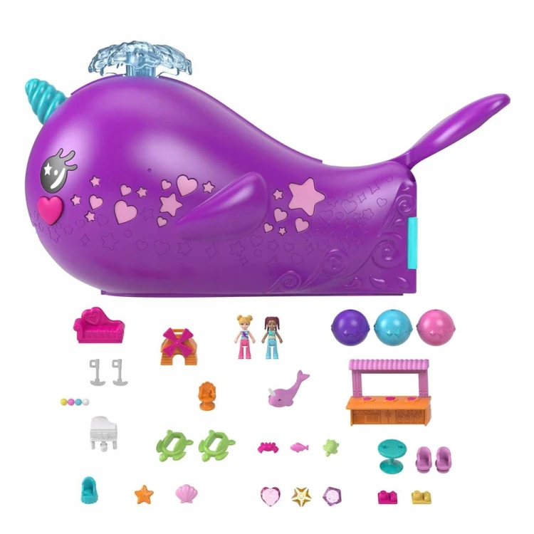 Mattel Polly Pocket Narwal Łódź podwodna HKV71
