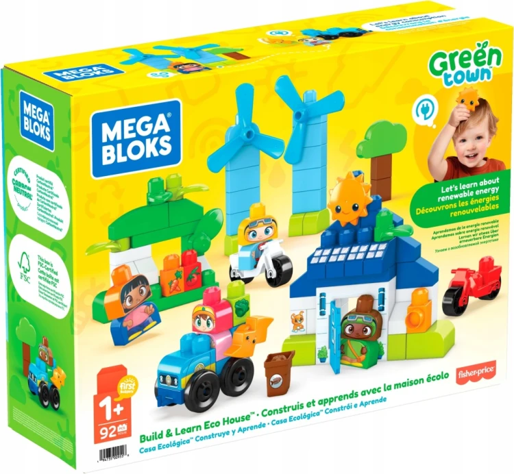 Klocki Mega Bloks HCG36 Ekodomek Zestaw klocków 92 szt.