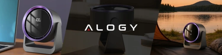 Wentylator stołowy Alogy Wiatrak przenośny stojący/wiszący 5 prędkości