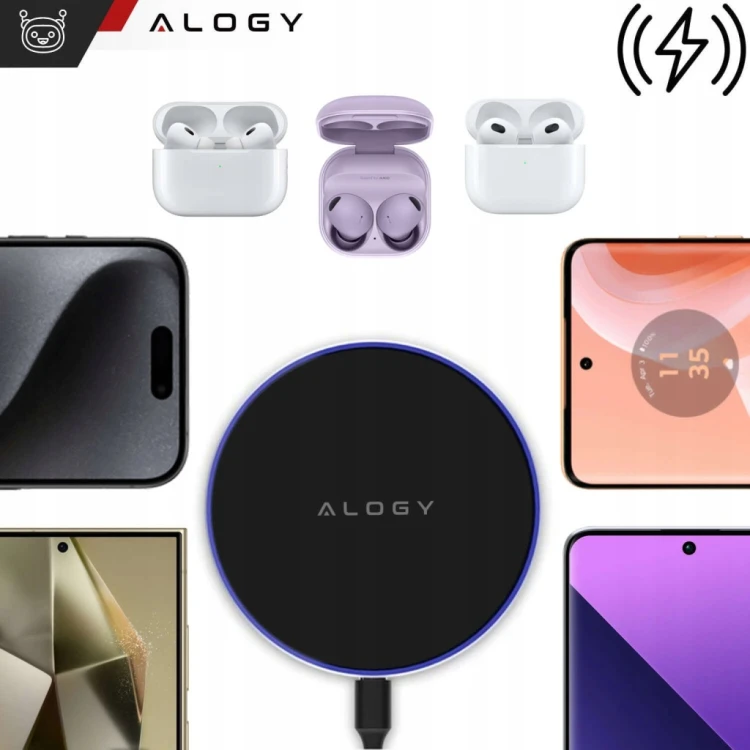 Ładowarka bezprzewodowa indukcyjna QI 20W do Samsung S25 S24 S23 S22 S21