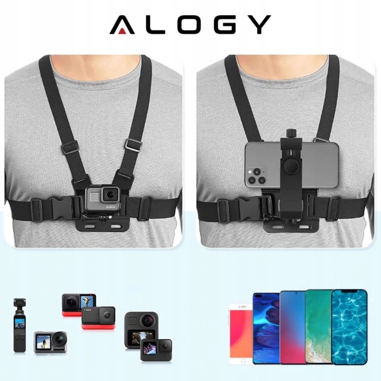 Szelki na klatkę piersiową Alogy Szelki do telefonu i kamery GoPro