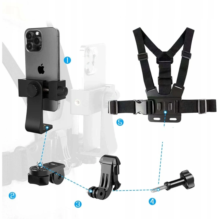 Szelki na klatkę piersiową Alogy Szelki do telefonu i kamery GoPro