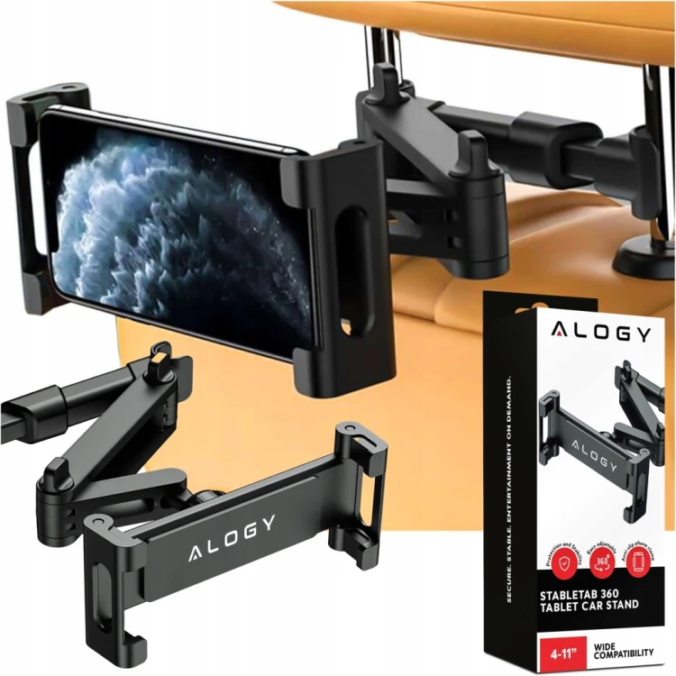 UCHWYT SAMOCHODOWY ALOGY NA ZAGŁÓWEK NA TABLET/ TELEFON STATYW