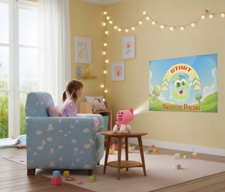 Projektor Kiano Alpha Kid Pink Cat WXGA Android Wi-Fi Bluetooth Różowy