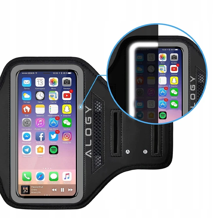 Etui do biegania na ramię do telefonu do 6.7" – wodoodporna opaska sportowa