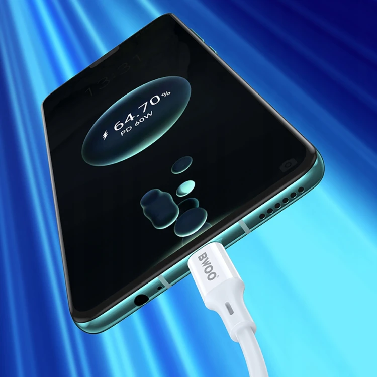 Kabel BWOO USB typ C - USB typ C 1 m biały