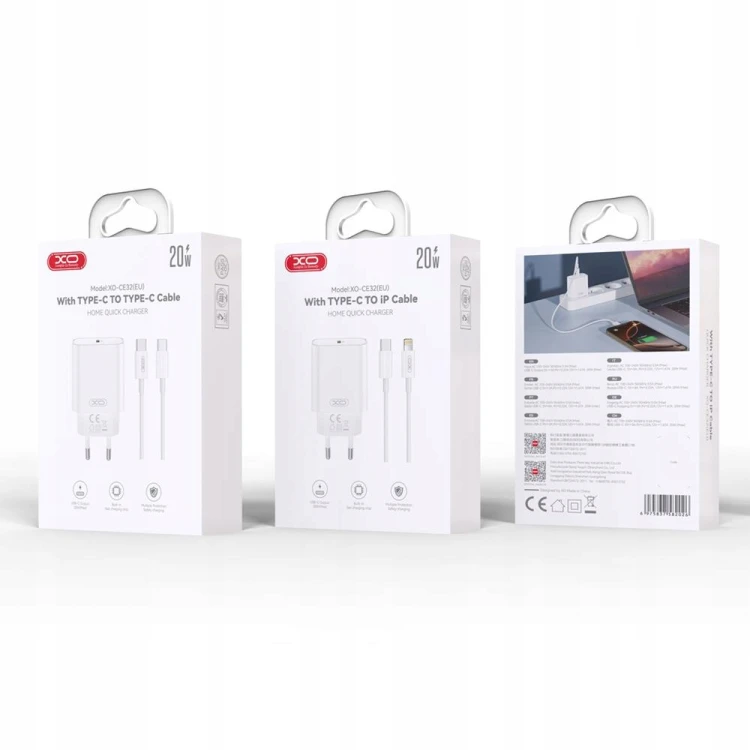 XO ładowarka sieciowa CE32 PD 20W 1x USB-C BIAŁA