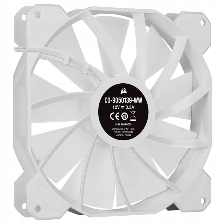 Wentylator Corsair iCUE SP140 RGB ELITE PWM White Double Pack 2x140mm