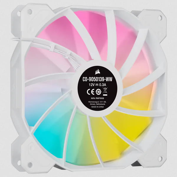 Wentylator Corsair iCUE SP140 RGB ELITE PWM White Double Pack 2x140mm