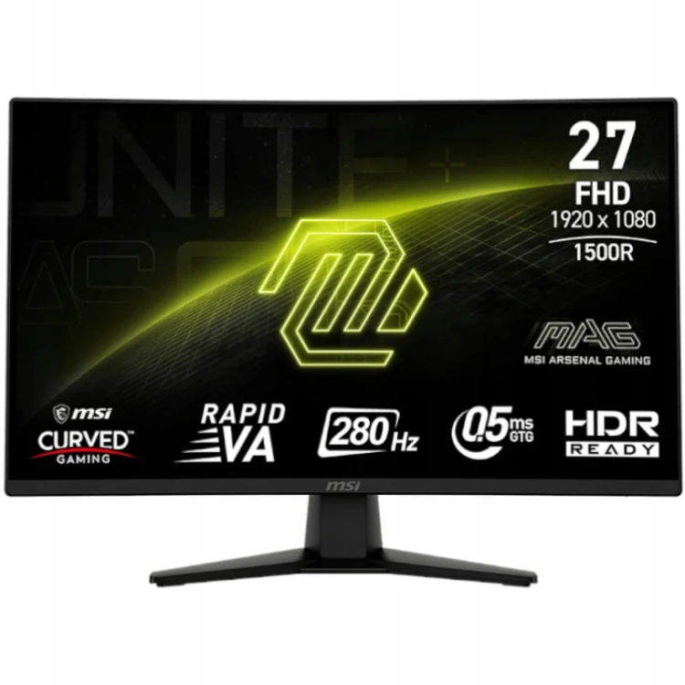 Monitor 27" MSI MAG 274CXF | 1920x1080 (FHD) | 280Hz | 0,5ms | VA | 1500R