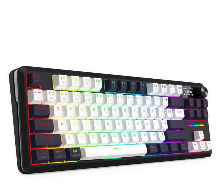 Klawiatura bezprzewodowa gamingowa Redragon Wildslash LCD Pro RGB
