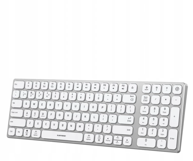 Klawiatura bezprzewodowa Silver Monkey Alu Keys Mini Premium Backlight Whit
