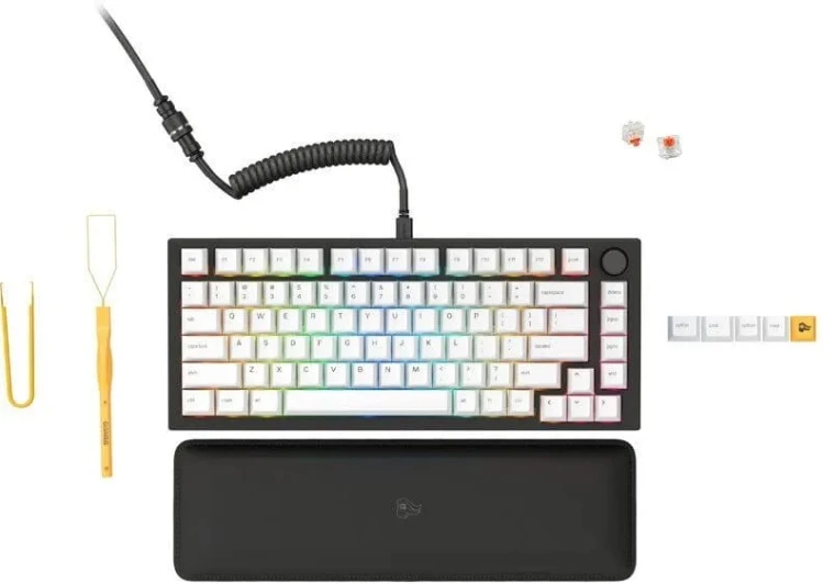 Klawiatura mechaniczna GMMK Pro Black Slate 75% TKL - Prebuilt, ANSI-US